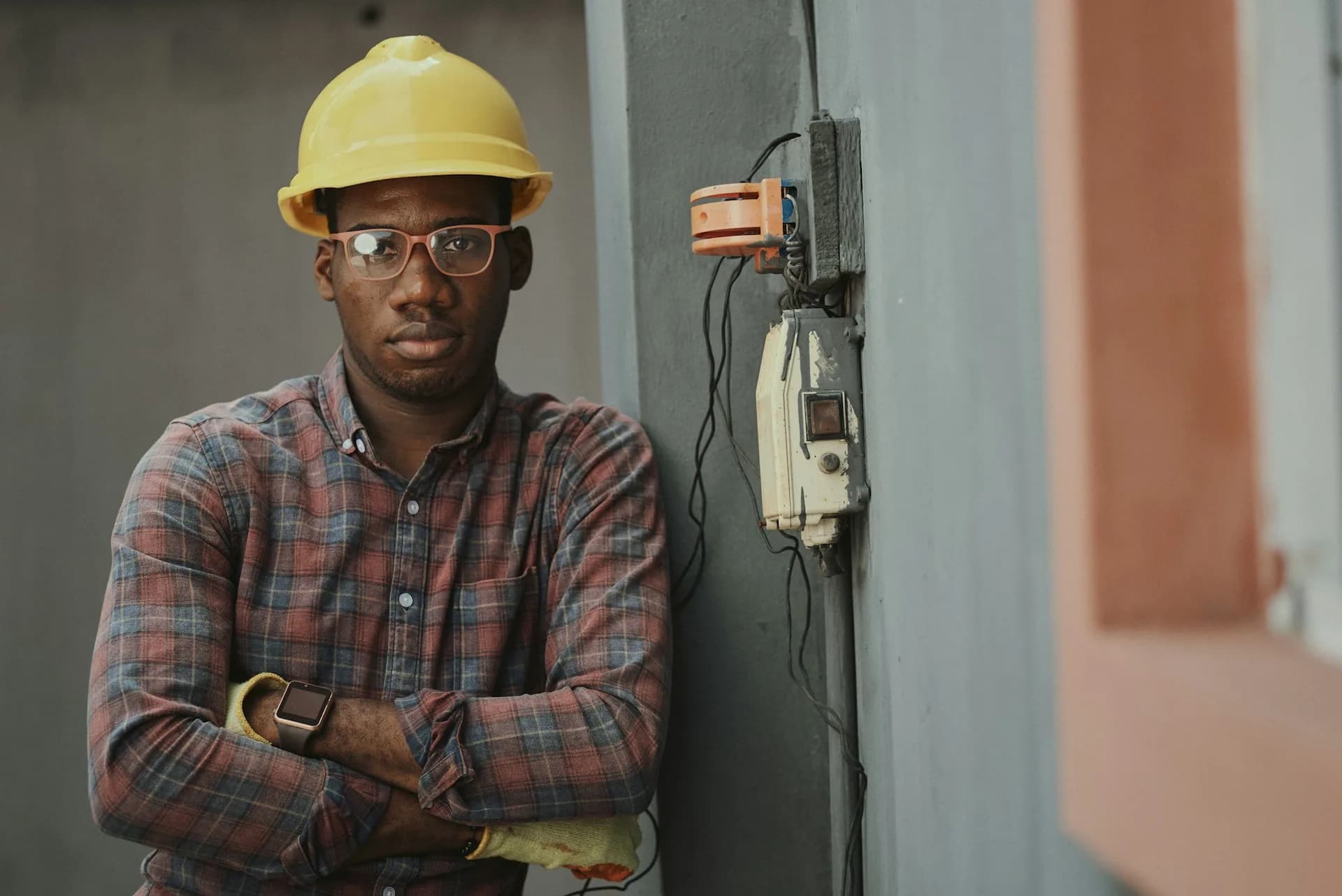 Technician installing manufacturer equipment